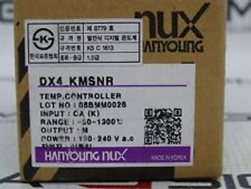 Hanyoung Nux Dx4 Kmsnr Temperature Controller, -15~1300*C, 100-240Vac