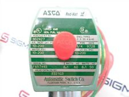 Asco 8321G3 Red Hat Solenoid Valve