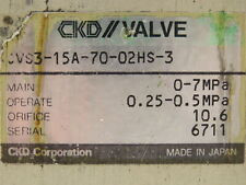 Ckd Cvs3-15A-70-02Hs-3 High Pressure Air Operated 3-Way Valve ...