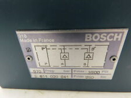 Bosch 0 811 020 041 Hydraulic Valve 3500 Psi 250 Bar