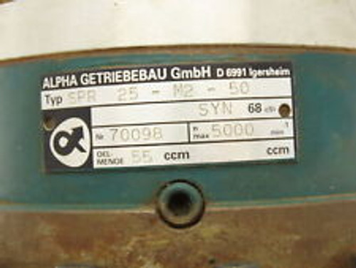 Alpha Getriebebau Spr 25-M2-50 Planetary Speed Reducer Gearhead 50:1 Gearbox