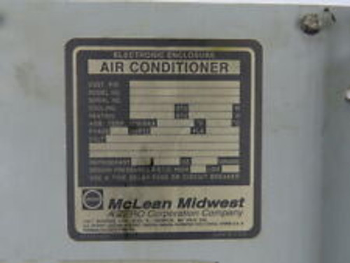 Mclean/Midwest Electrical Enclosure Air Conditioner 115V 1Ph