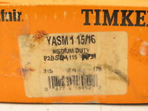 Timken Yasm1 15/16 Pillow Block Ball Bearing Unit 1-15/16"Bore Two Bolt Base