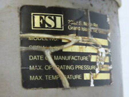 Fsi Bfnp12 8" Basket Filter Strainer 304 Stainless Steel 26" Long 1" Npt Ports