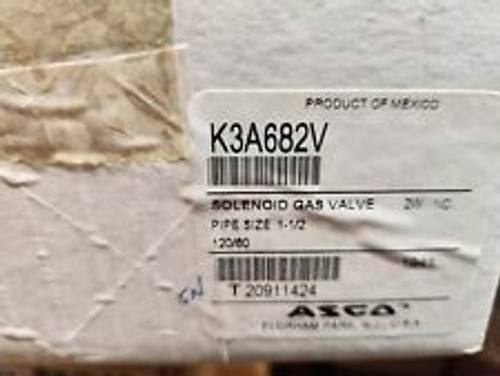 Asco K3A682V Solenoid Gas Valve 1 1/2" Normally Closed-