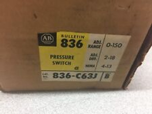 Allen Bradley Pressure Control Switch 836-C63J
