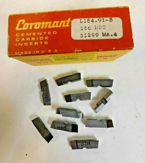 Sandvik Coromant L154.91-5 156 H20 Lathe Carbide Inserts 10 Pcs Grooving