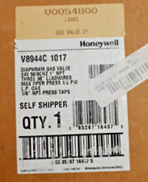 Honeywell V8944C 1017 Diaphragm Lp Gas Valve 24V, 1" Npt