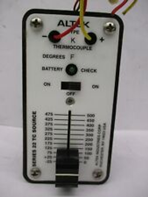 Altek Series 22 Tc Source Type K Thermocouple A3741Wvs