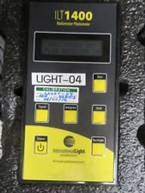International Light Ilt1400 Radiometer Photometer W/ 3 Detectors - Pc6