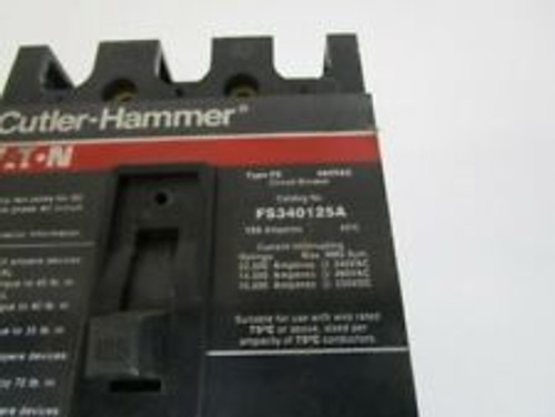 Cutler-Hammer Circuit Breaker 125A Fs340125A