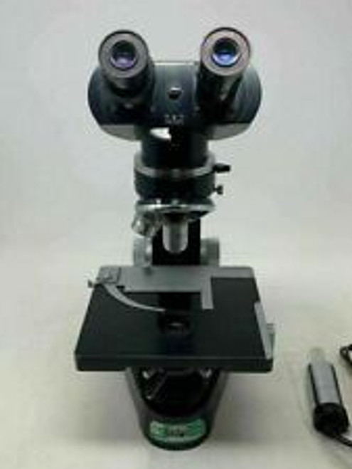 Leitz Wetzler Laborlux Binocular Microscope + 3.5X, 10X Objectives & Condenser