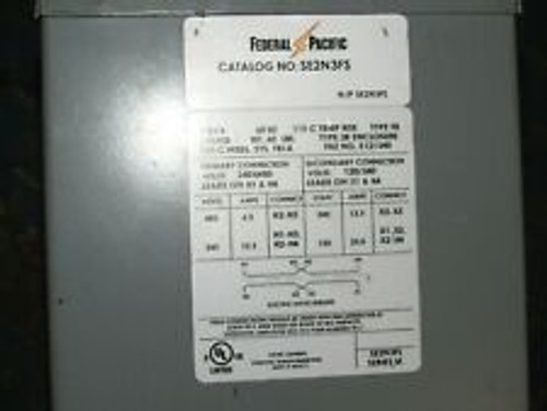 Federal Pacific Se2N3Fs 3 Kva Transformer