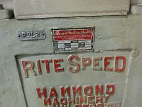 Hammand Grinding Polishing Buffing Machine 3-Rr 2577Lr