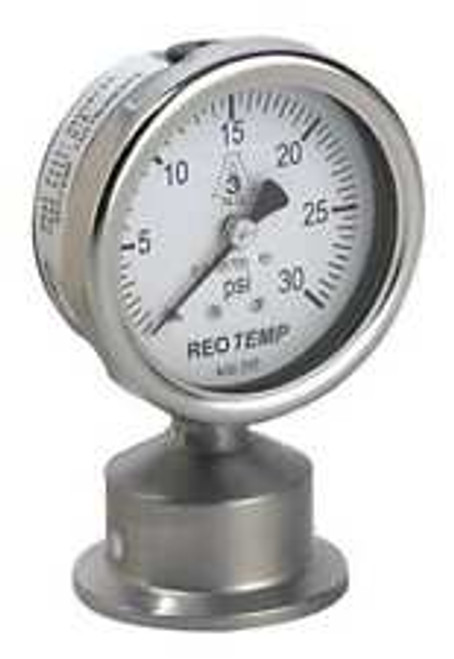 Reotemp Sg25Atc15P17 Pressure Gauge,0 To 60 Psi,2-1/2In,1-1/2