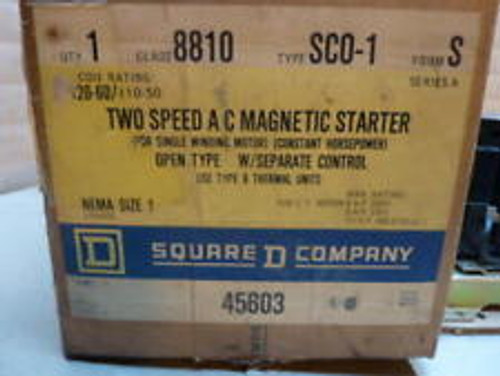 Square D Motor Starter Size 1 8810-Sc01 #29105