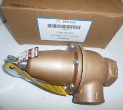 Watts 1-1/4 740-075 Safety Relief Valve 1-1/4" X 1-1/2" 75Ps1 26X155