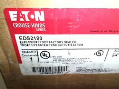 Eaton Cooper Crouse Hinds Eds2190 Explosion Proof Push Button 3/4"