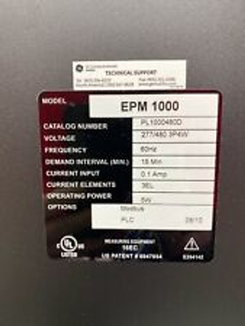 Ge Pl1000480D Multilin Epm 1000 Single-Point Submetering System