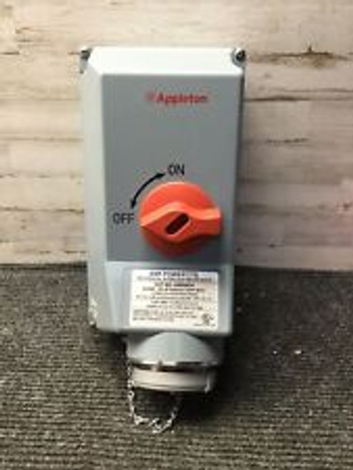 Appleton Mechanical Interlock Receptacle, Asr6034F, 60Amp, 3 Wire, 4 Pole