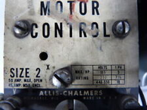 Allis Chalmers 14-962-122-04-301 Motor Control