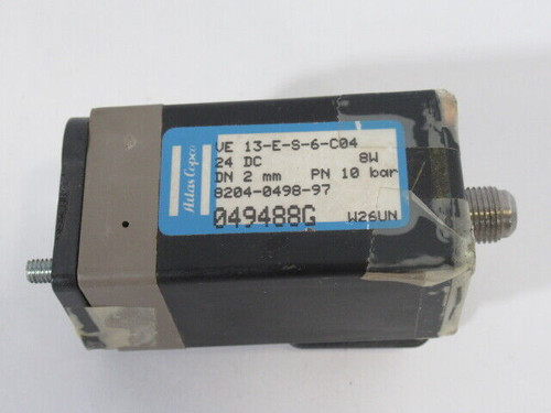 Atlas Copco 049488G Ve-13-E-S-6-C04 Solenoid Valve 2Mm 24Vdc 10Bar