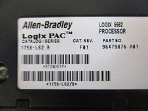 Allen-Bradley 1756-L62 Ser. B Control Logix Processor (No Covers) -