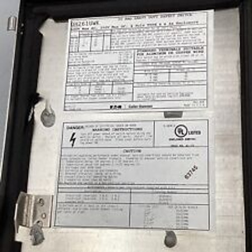 Eaton Dh261Uwk Safety Switch 30 Amps 600V Nema 4X Stainless