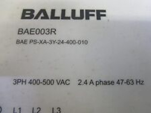 Balluff Bae003R 400-500Vac2.4A 47-63Hz Power Supply