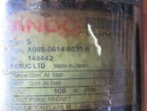 Fanuc Dc Servo Motor Model 5 A06B-0614-B031-R, From Mori Seiki Tl-5