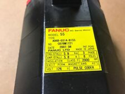 Fanuc 5S Ac Servo Motor A06B-0314-B155 C078M1721