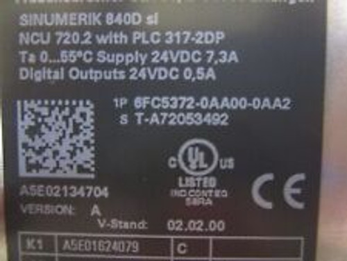 Siemens 6Fc5372-0Aa00-0Aa2 Sinumerik 840D Plc Module