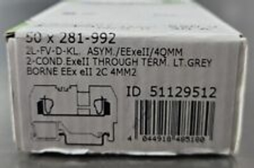 Wago 281-992 Conductor Through Terminal Block - Box Of 50 Loc3E-43