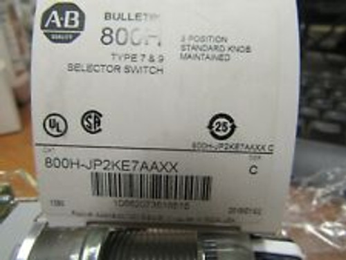 Allen Bradley 800H-Jp2Ke7Aaxx 3 Position Selector Switch