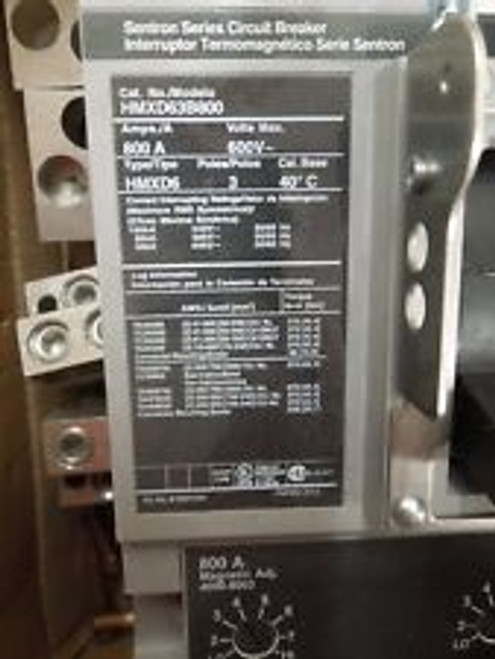 Siemens Sentron Series Hmd63F800 800A 3P 600V