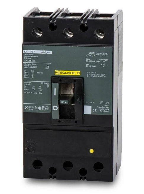 Kal36175 - Square D 175 Amp 3 Pole 600 Volt Molded Case Circuit Breaker