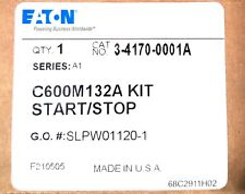 Eaton Cutler Hammer C600M132A Enclosure Control Kit, Start/Stop, W/Pilot Lights