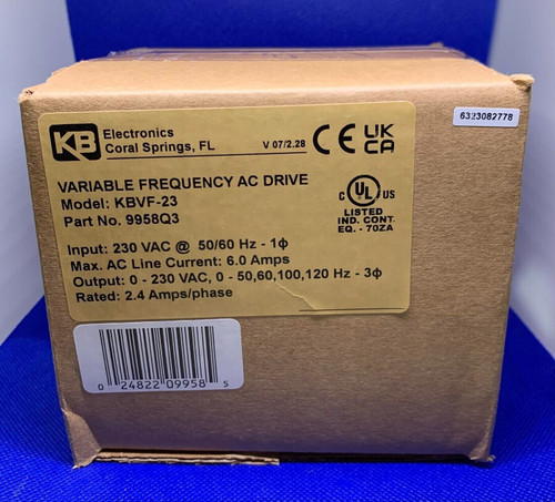 Kb Electronics Kbvf-23 (9958Q3) Frequency Ac Drives Chassis Inverter