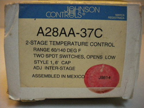 Johnson Controls A28Aa-37C Temp Control A28Aa37C