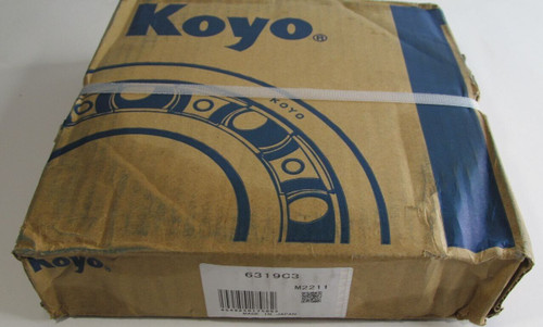 Koyo 6319 C3 Ball Bearing 95Mm Bore 200Mm Od 7.874" W 6313C