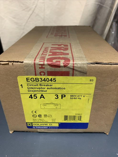 Egb34045 Square D 3Pole 45Amp 480V Circuit Breaker