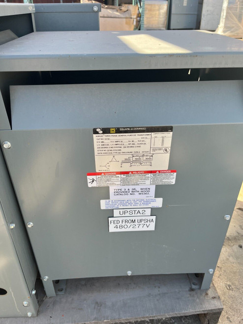 Square D Exn15T3H 15Kva 480 - 208Y/120 Dry Type Transformer