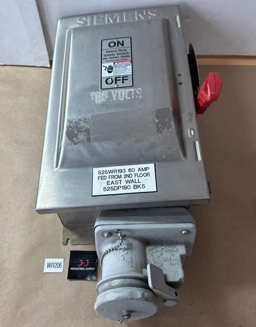 Siemens Heavy Duty Safety Switch 60A 600Vac 250Vdc Hf362Sch |