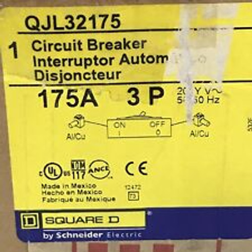 Square D Qjl32175 Powepact Circuit Breaker 3P 175A~~