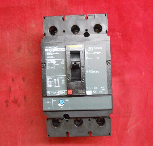 Square D Jgl36225Lc Powerpact Breaker 225Amp 3-Pole 600Vac 50/60Hz -