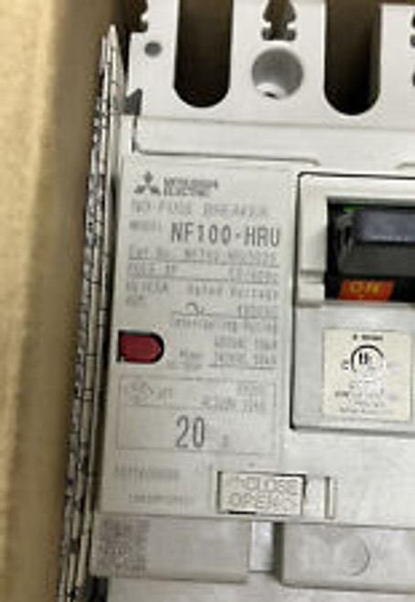 Mitsubishi Nf100-Hru3030 3P, 20A Circuit Breaker A60L-0001-0523#A020