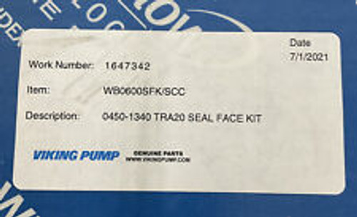 Viking / Wright Wb0600Sfk/Scc Flow Circumferential Pumps Seal Face Kit