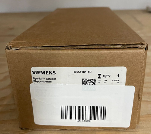 Siemens Gma161.1U 24 Volt Spring Return Actuator