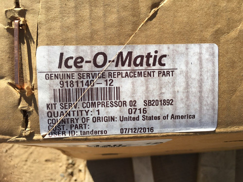 Ice O Matic 9181140-12 Kit Serv. Compressor 02