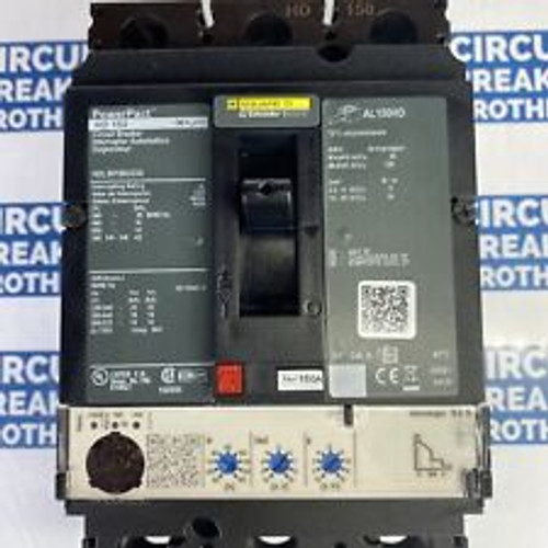 Square D Hdl36150U33X 150 Amp 600V 3 Pole Circuit Breaker -